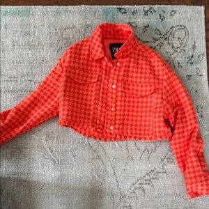 Zara Bold Orange Cropped Jacket